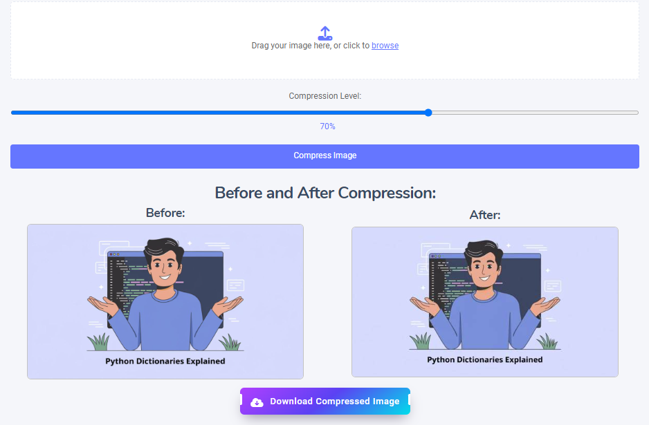 Compress Image Example